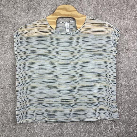 MarlaWynne Tops - Marla Wynne‎ Layers Tunic Blouse Top Medium Sheer Striped Patterned Casual Tee